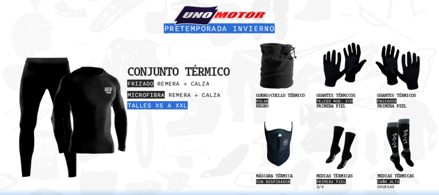 Productos de invierno para moto